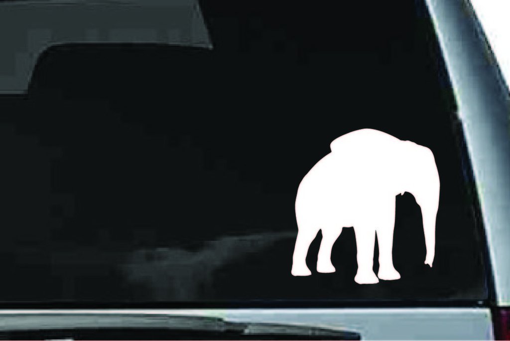 Picniva Elephant Baby Sty1 Vinyl Car Window Decal, Approx 5 in