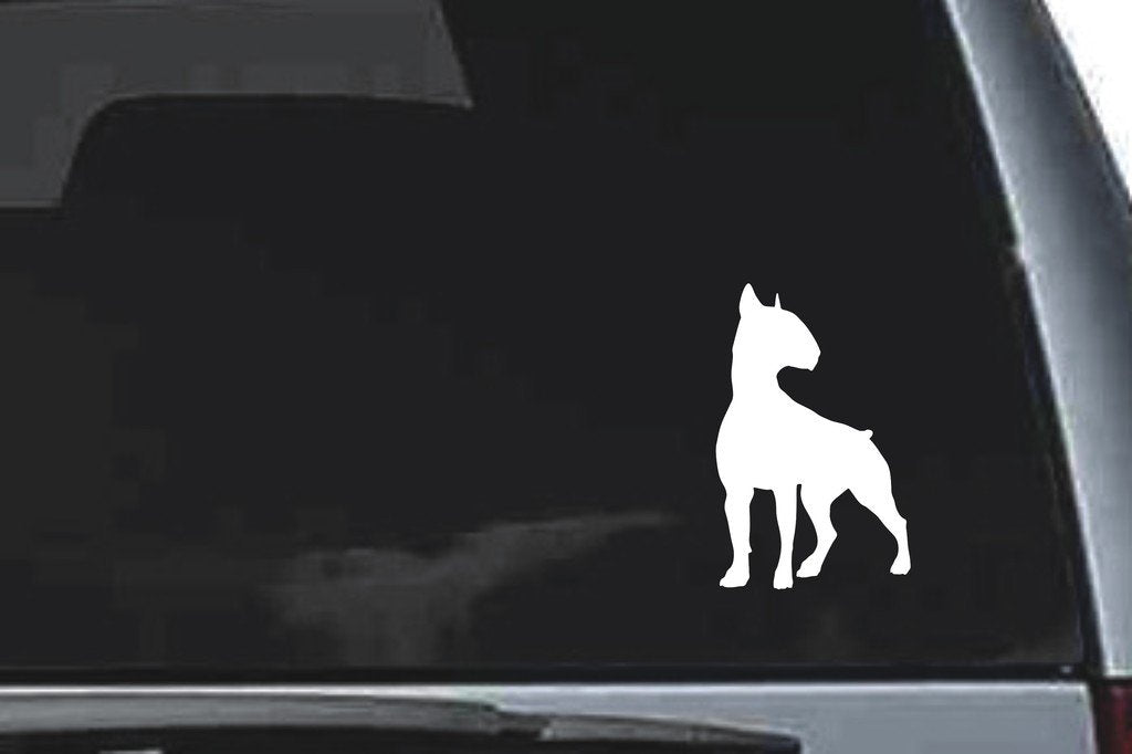 Picniva Bull Terrier Dog Sty9 Vinyl Car Window Decal, Approx 5 in