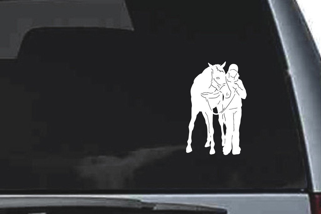 Picniva Horse Rider Sty11 Vinyl Car Window Decal, Approx 5 in
