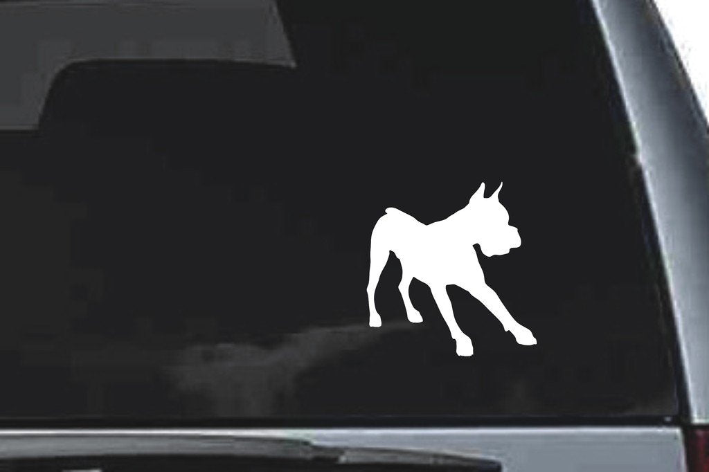 Picniva Boxer Dog Sty35 Vinyl Car Window Decal, Approx 5 in