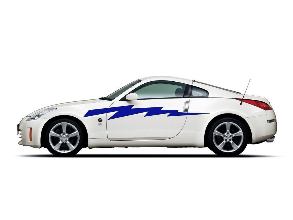 Picniva Style 6 Racing Side Stripe Vinyl Decals, 10 x 90 in, 2 Pc - Color: style 6