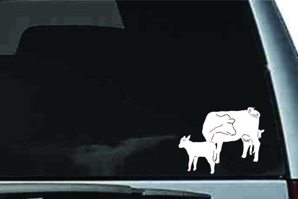Picniva Cow Sty75 Vinyl Car Window Decal, Approx 5 in