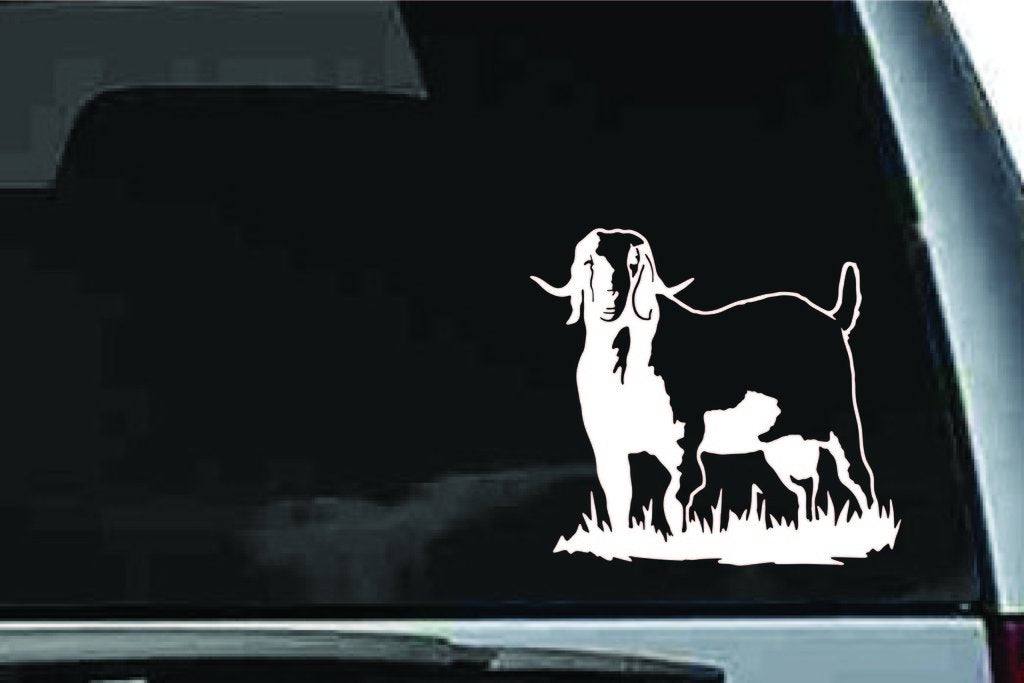 Picniva Boer Goat Sty3 Vinyl Car Window Decal, Approx 5 in