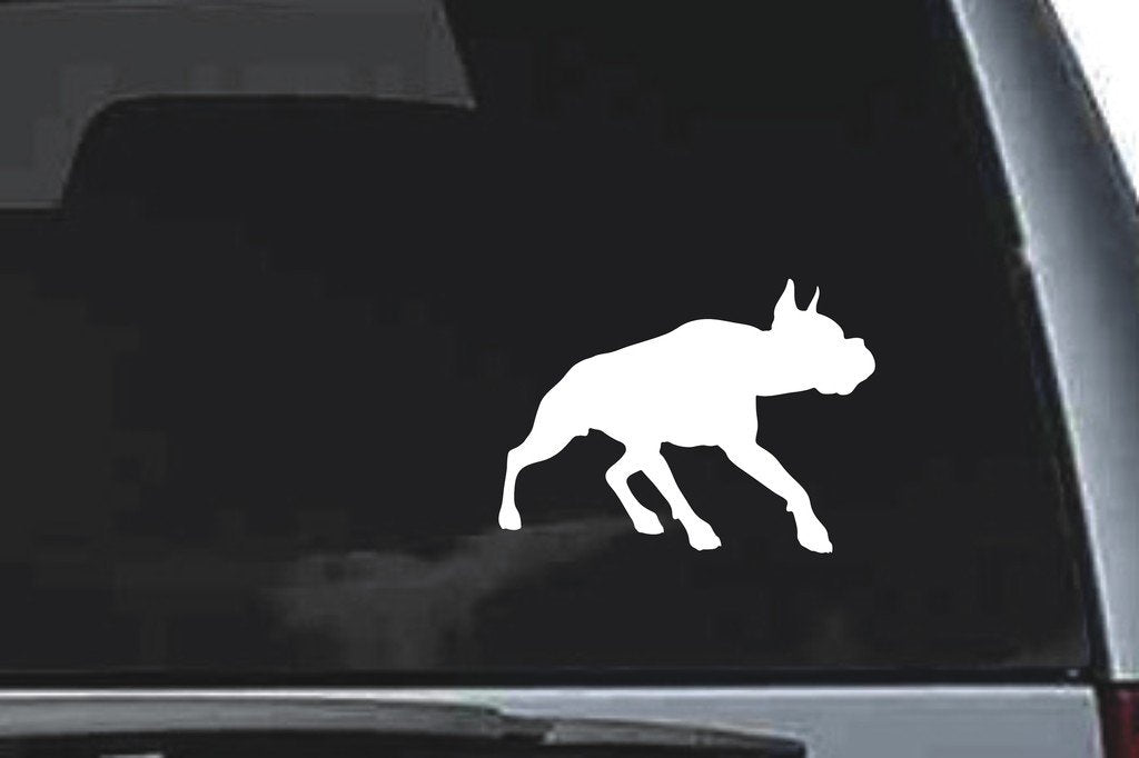 Picniva Boxer Dog Sty19 Vinyl Car Window Decal, Approx 5 in