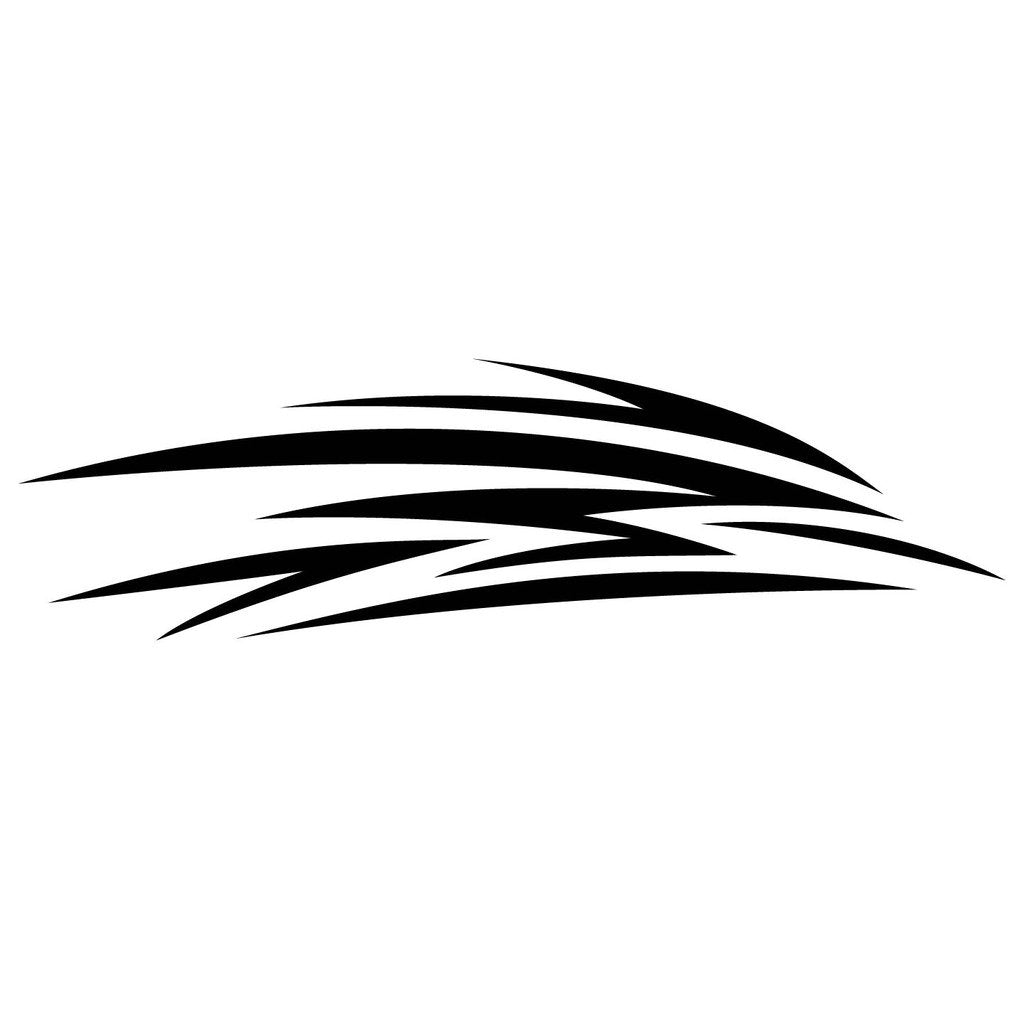 Picniva sty209 Racing Car Body Side Stripes Sticker Decal 2 Pcs