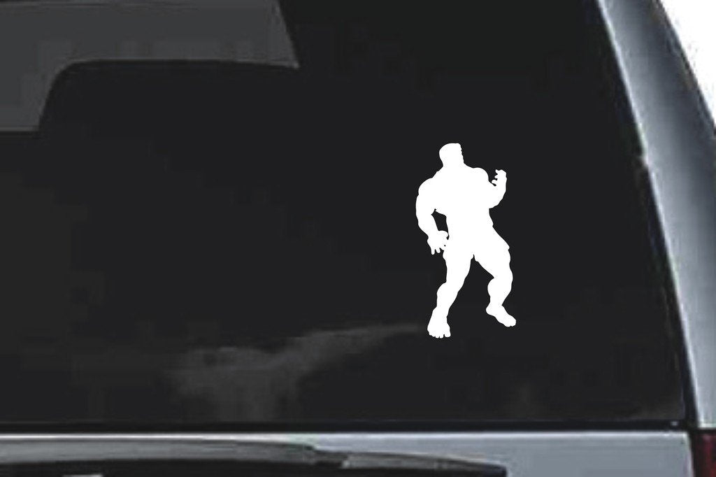 Picniva Muscle Man Sty16 Vinyl Car Window Decal, Approx 5 in