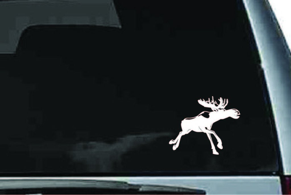 Picniva Moose Sty6 Vinyl Car Window Decal, Approx 5 in