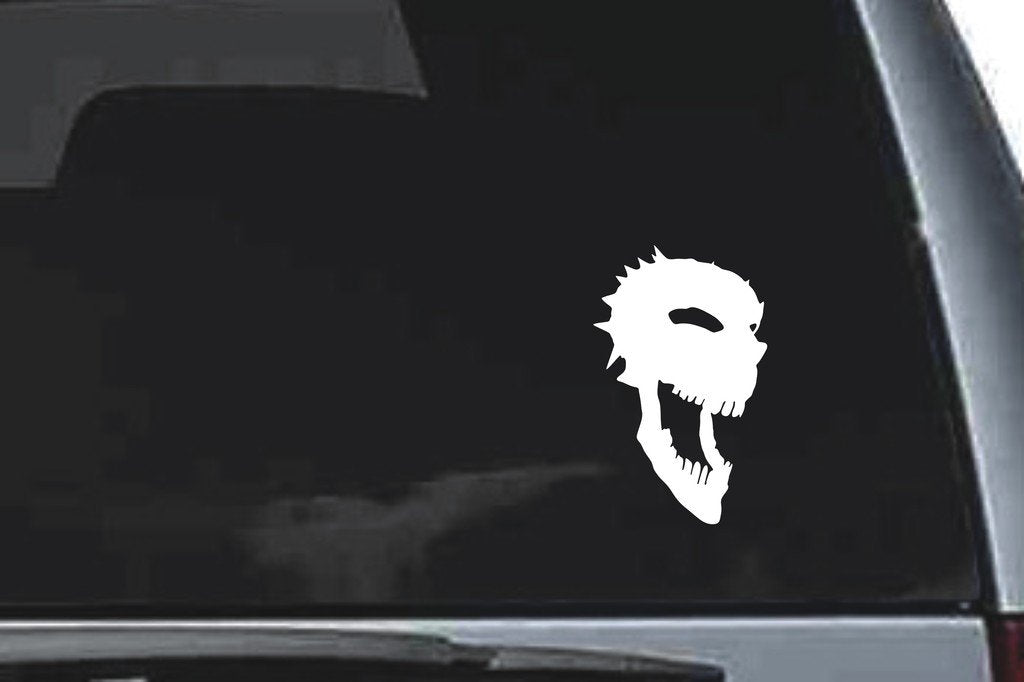 Picniva Skull Sty21a Vinyl Car Window Decal, Approx 5 in