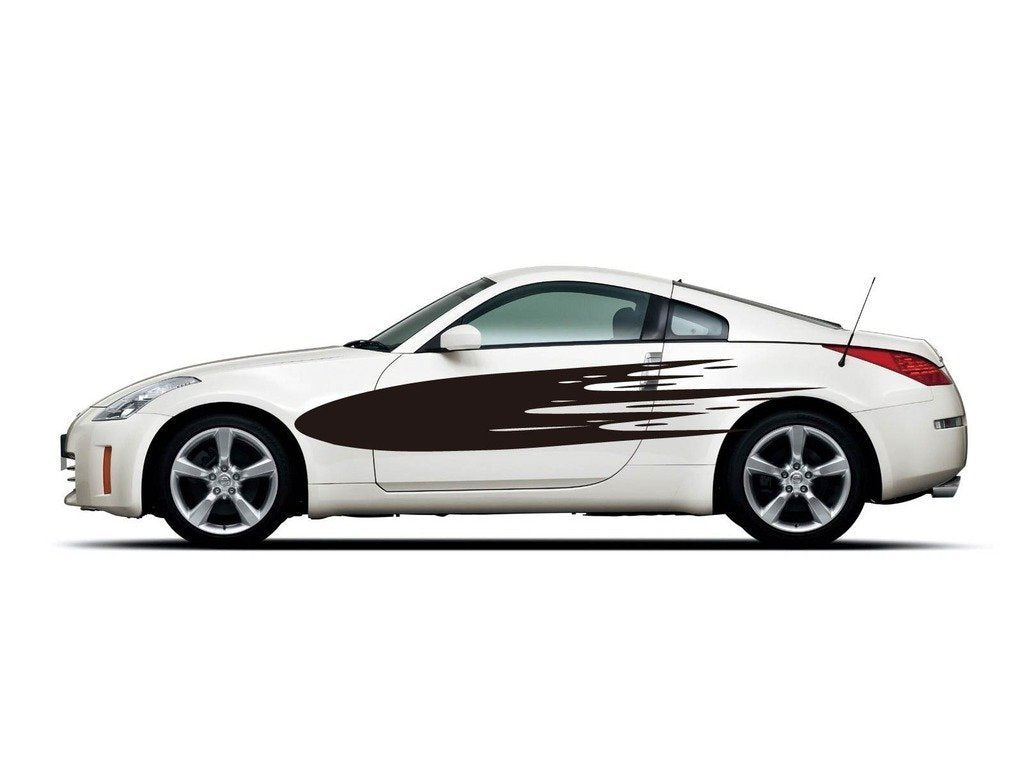 Picniva Style 222 Racing Side Stripe Vinyl Decals, 10 x 70 in, 2 Pc
