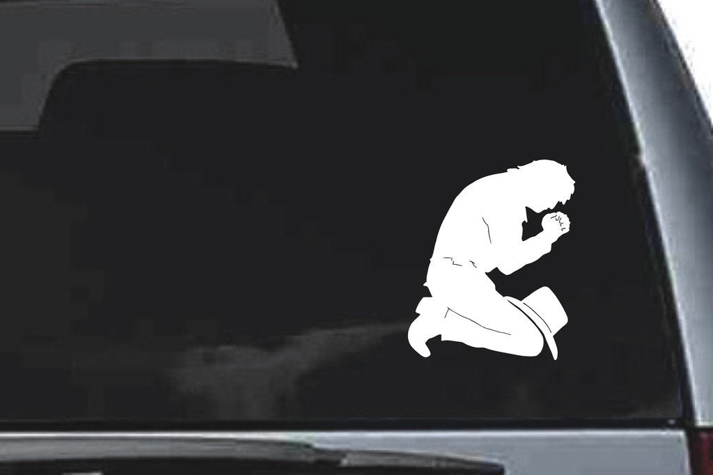 Picniva Cowboy Sty11 Vinyl Car Window Decal, Approx 5 in