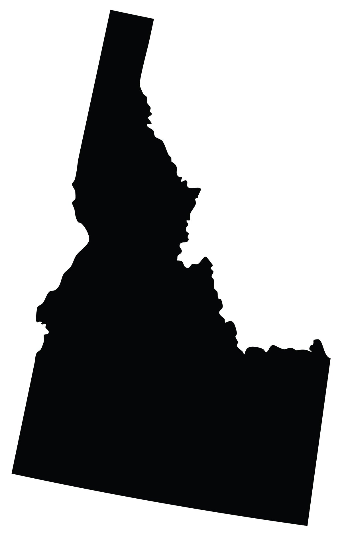 Picniva Black Idaho ID State Map Vinyl Decal for Car Window Laptop, 3 in
