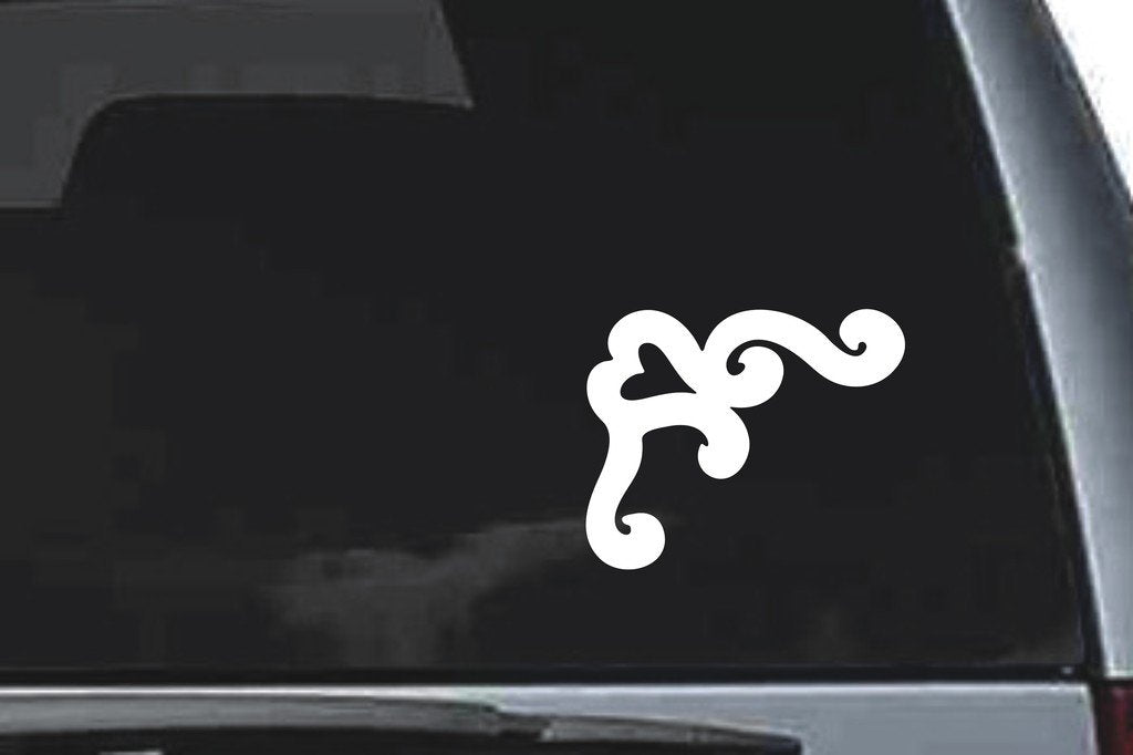 Picniva Scroll Sty34 Vinyl Car Window Decal, Approx 5 in