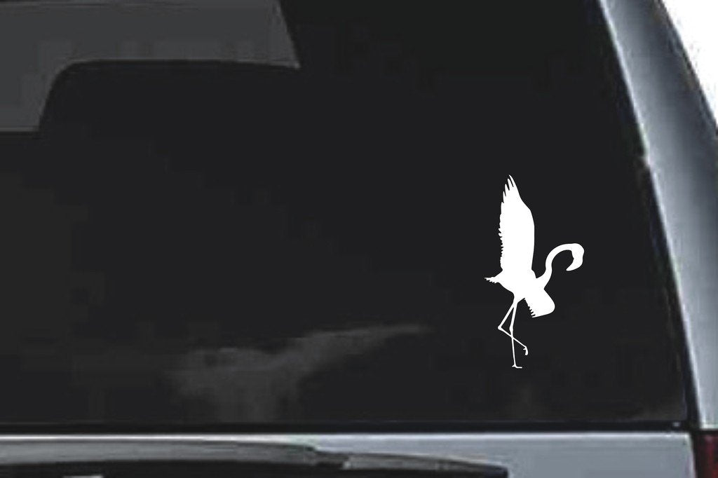 Picniva Flamingo Sty5a Vinyl Car Window Decal, Approx 5 in