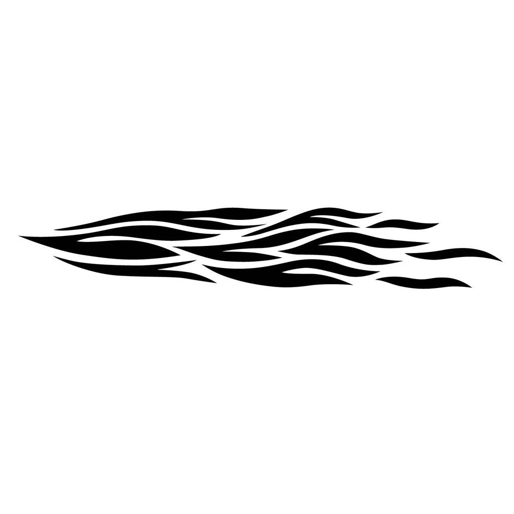 Picniva Style 446 Racing Side Stripe Vinyl Decals, 10 x 59 in, 2 Pc