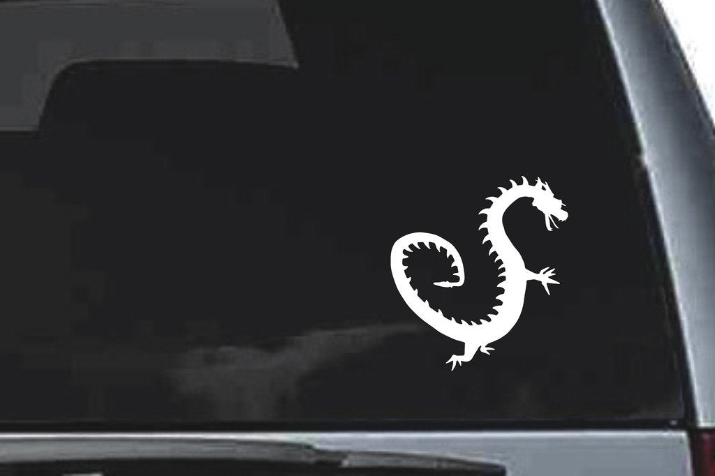 Picniva Orient Dragon Sty22 Vinyl Car Window Decal, Approx 5 in