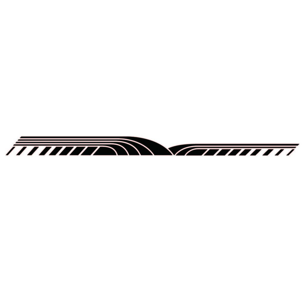 Picniva Style 37 Racing Side Stripe Vinyl Decals, 6 x 93 in, 2 Pc
