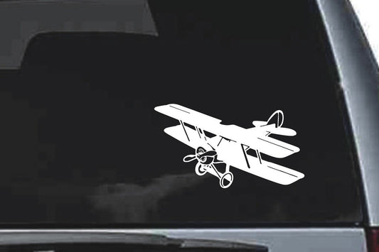 Picniva Biplane Sty6 Vinyl Car Window Decal, Approx 5 in