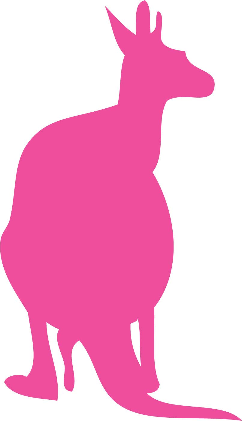 Decaltor Kangaroo Vinyl Decal for Car Window Laptop, 5 in