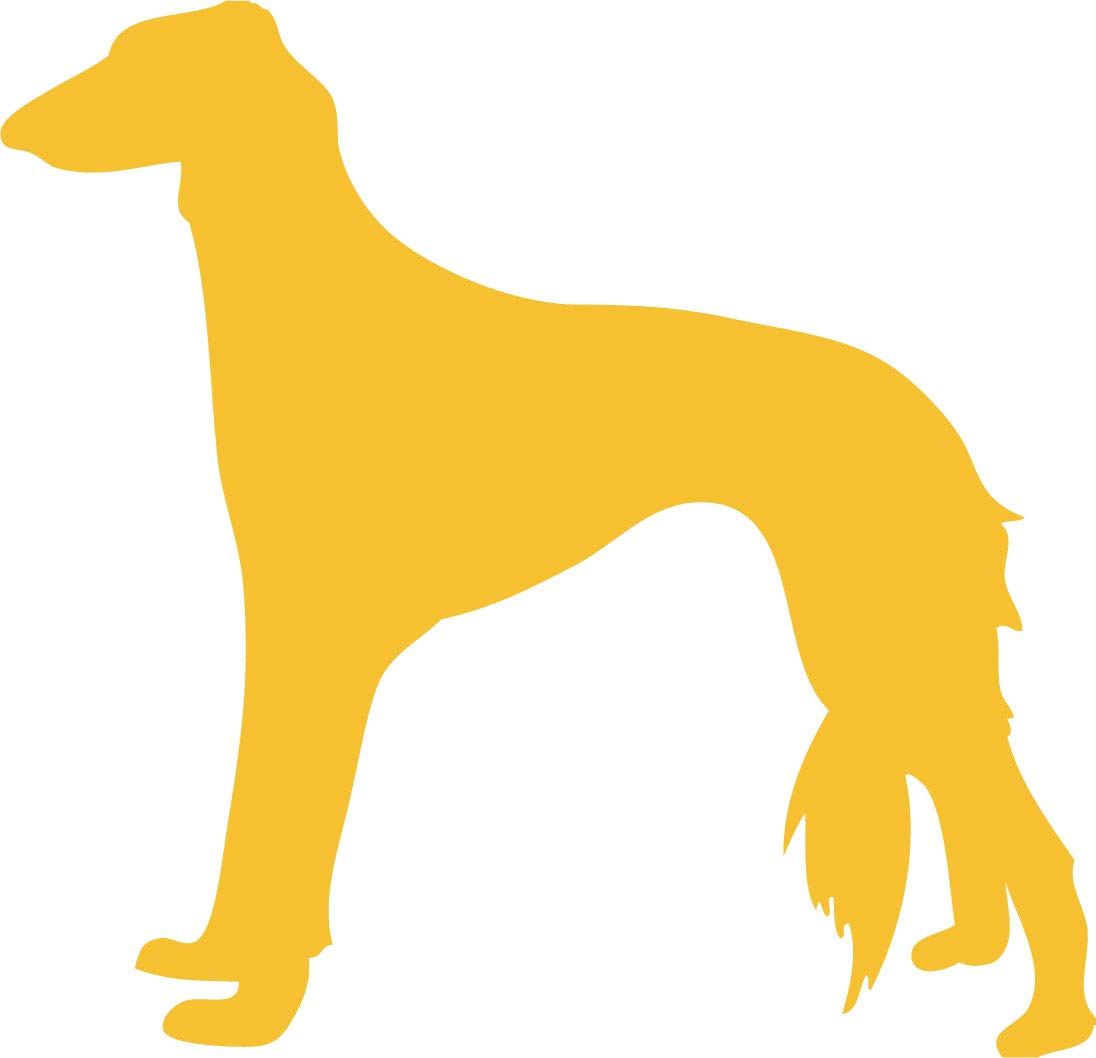 Decaltor Saluki Silhouette 5 in Vinyl Decal for Laptop Bumper Wall