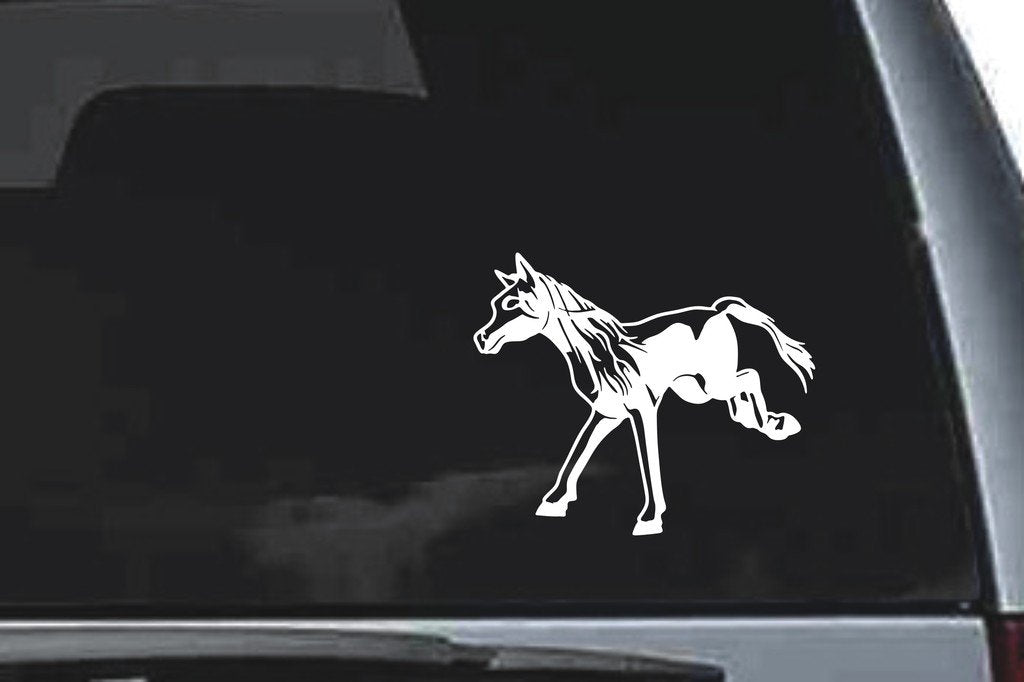 Picniva Pony Sty6 Vinyl Car Window Decal, Approx 5 in