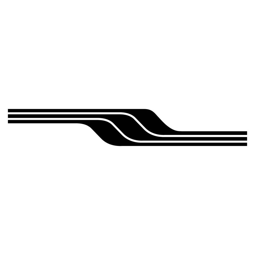 Picniva Style 531 Racing Side Stripe Vinyl Decals, 22 x 150 in, 2 Pc