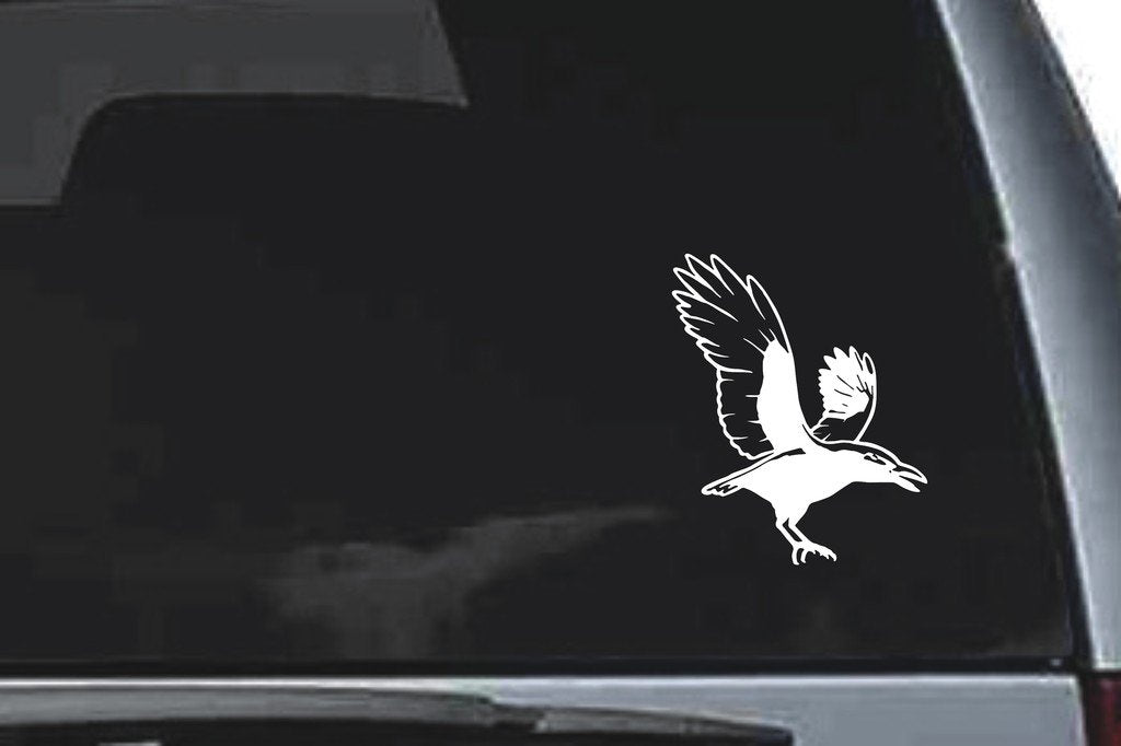 Picniva Crow Sty2 Vinyl Car Window Decal, Approx 5 in