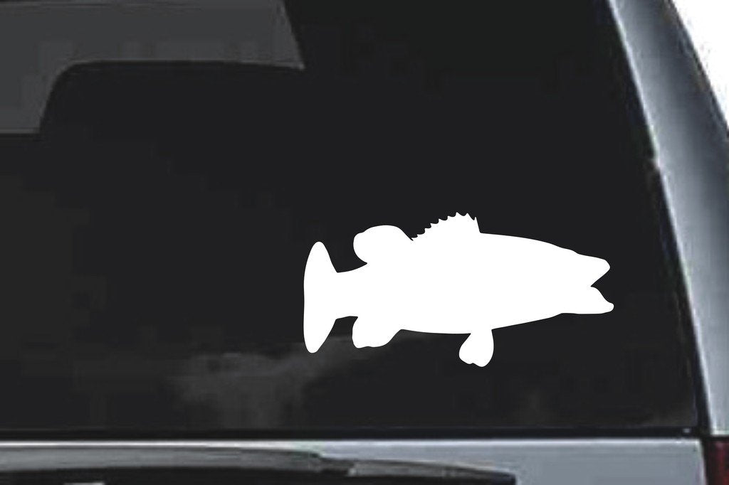 Picniva Bass Sty3a Vinyl Car Window Decal, Approx 5 in