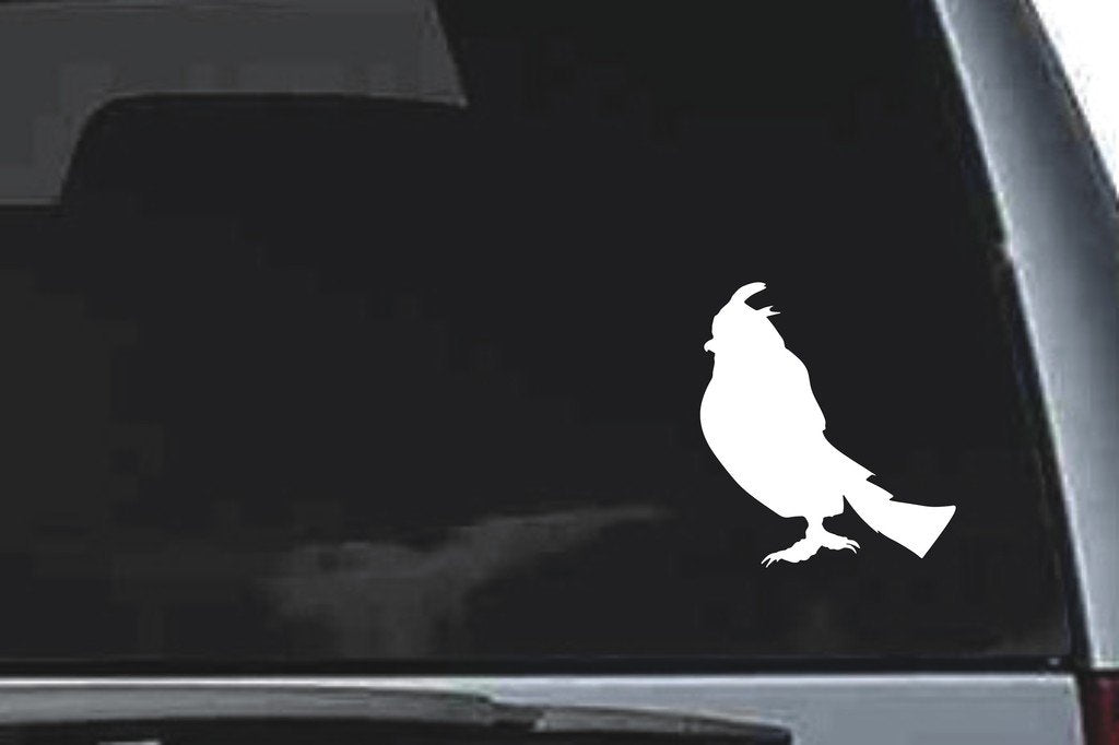 Picniva Horned Owl Sty3 Vinyl Car Window Decal, Approx 5 in