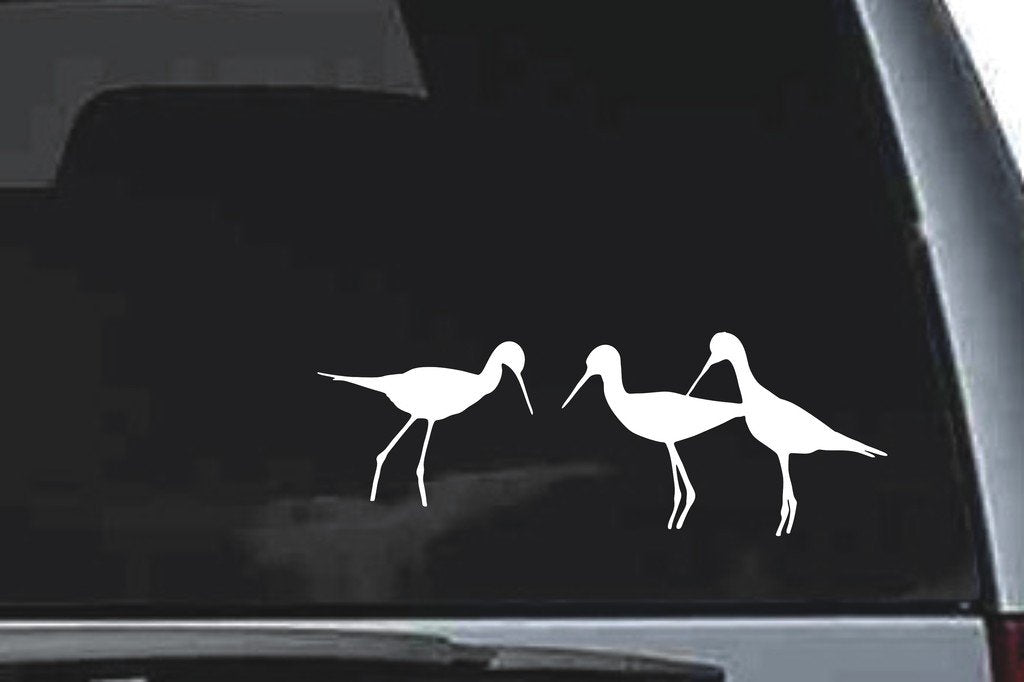 Picniva Shore Birds Sty1 Vinyl Car Window Decal, Approx 5 in
