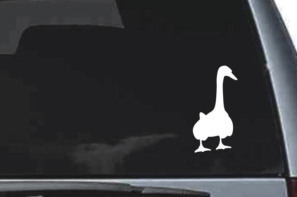 Picniva Swan Sty4 Vinyl Car Window Decal, Approx 5 in