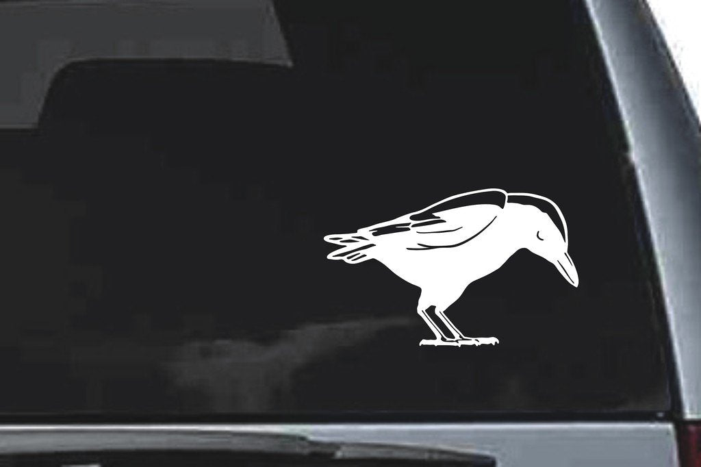 Picniva Raven Sty5 Vinyl Car Window Decal, Approx 5 in