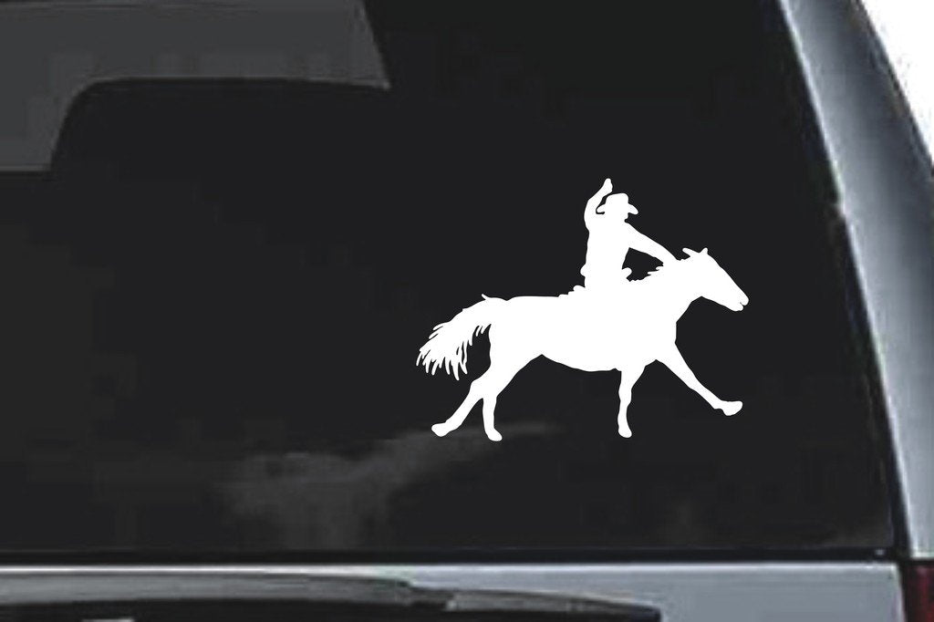 Picniva Horse Rider Sty8 Vinyl Car Window Decal, Approx 5 in