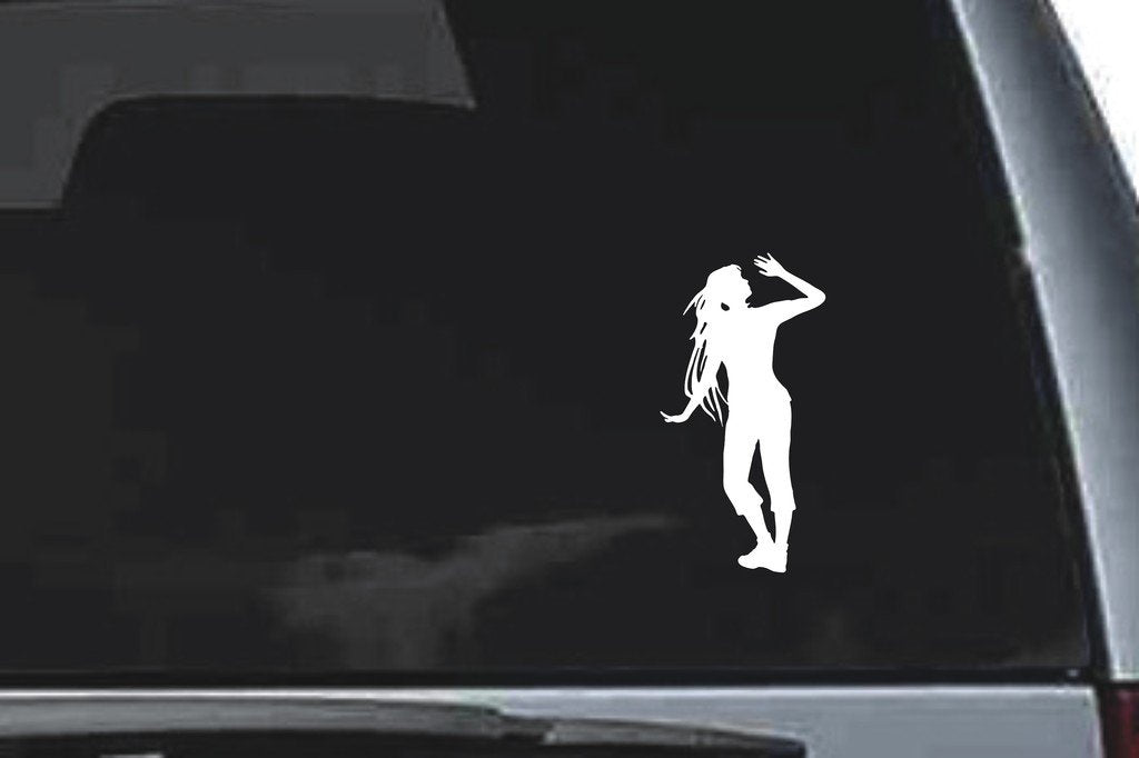 Picniva Leaning Sty2 Vinyl Car Window Decal, Approx 5 in