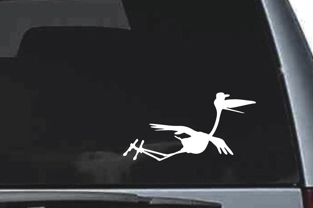 Picniva Stork Sty3 Vinyl Car Window Decal, Approx 5 in