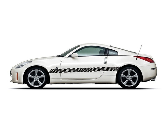 Picniva sty36 Racing Car Body Side Stripes Sticker Decal 2 Pcs