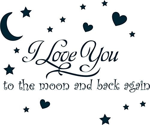 Decaltor Moon and Back Nursery Wall Decal