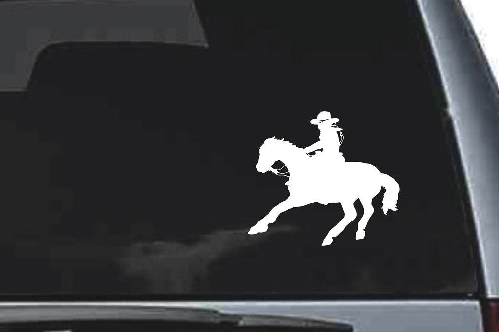 Picniva Horse Rider Sty21 Vinyl Car Window Decal, Approx 5 in