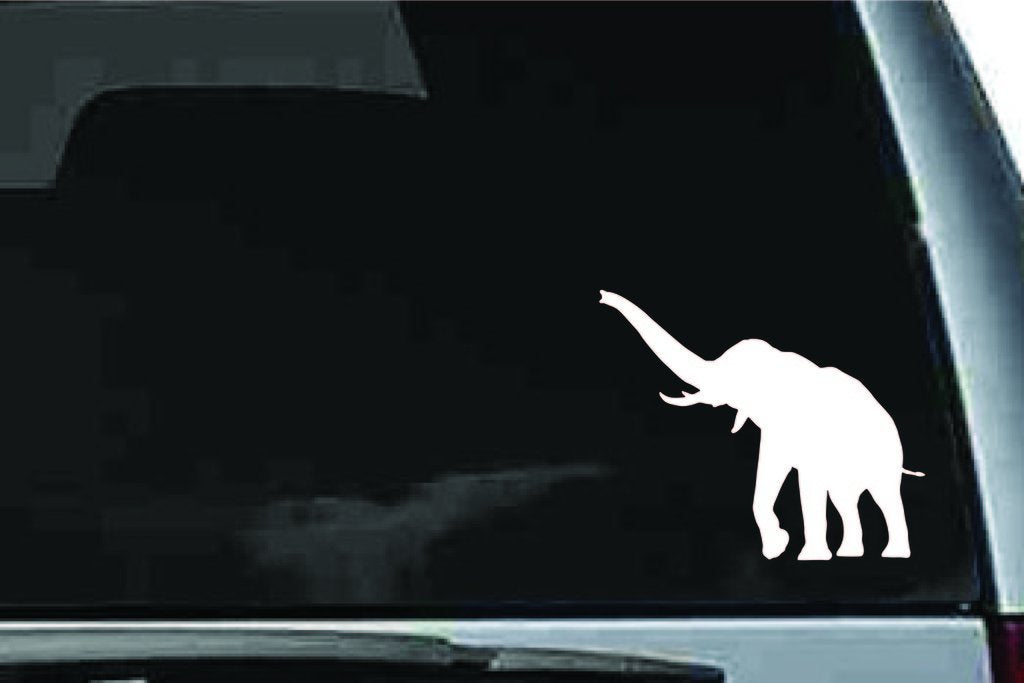 Picniva Elephant Sty14 Vinyl Car Window Decal, Approx 5 in
