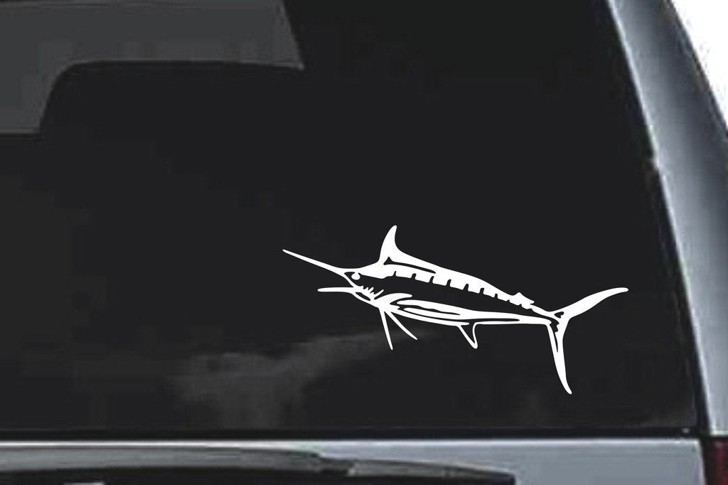 Picniva Marlin Sty20 Vinyl Car Window Decal, Approx 5 in