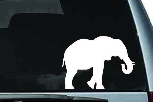 Picniva Elephant Sty5 Vinyl Car Window Decal, Approx 5 in