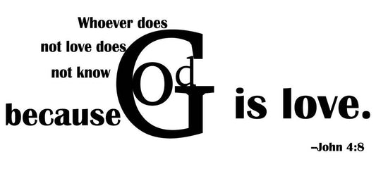 Picniva John 4:8 Scripture Removable Vinyl Wall Decal