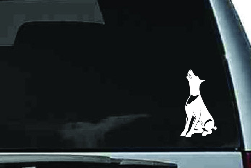 Picniva Doberman Dog Sty2 Vinyl Car Window Decal, Approx 5 in