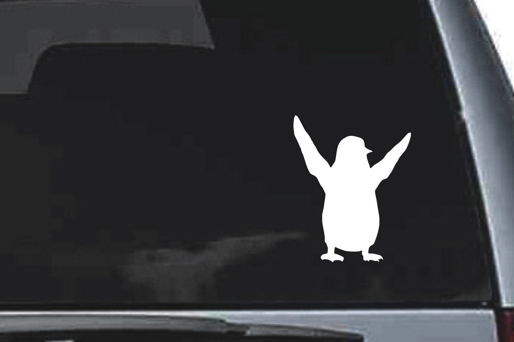 Picniva Penguin Sty3 Vinyl Car Window Decal, Approx 5 in