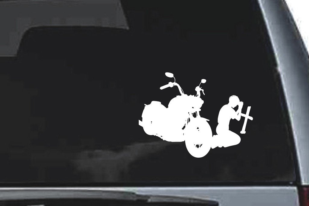 Picniva Motorcycle Sty7 Vinyl Car Window Decal, Approx 5 in