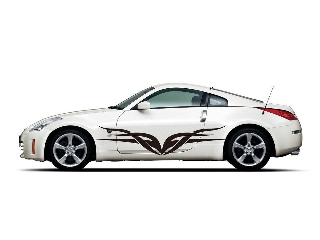 Picniva sty97 Racing Car Body Side Stripes Sticker Decal 2 Pcs