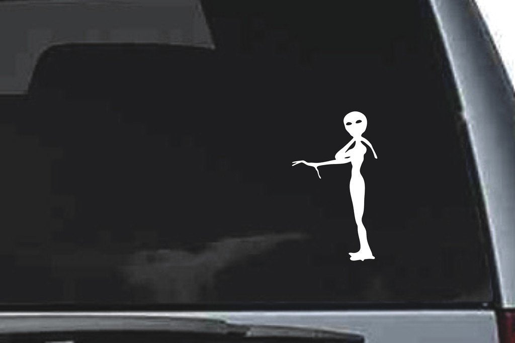 Picniva Alien Sty14a Vinyl Car Window Decal, Approx 5 in