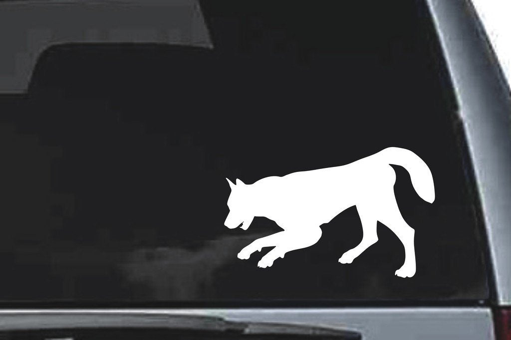 Picniva Wolf Sty44 Vinyl Car Window Decal, Approx 5 in