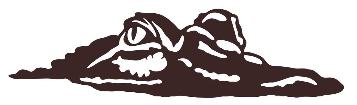 Picniva Alligator sty5 Vinyl Decal Car Truck Notebook Window Sticker (Brown, 3''Width) - Color: Brown - Size: 3''Width