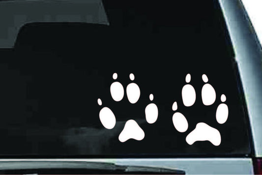 Picniva Fox Track Vinyl Car Window Decal, Approx 5 in