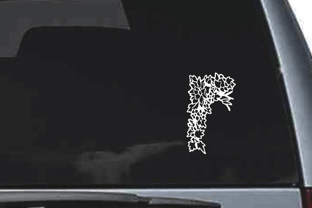 Picniva Flower Sty17 Vinyl Car Window Decal, Approx 5 in